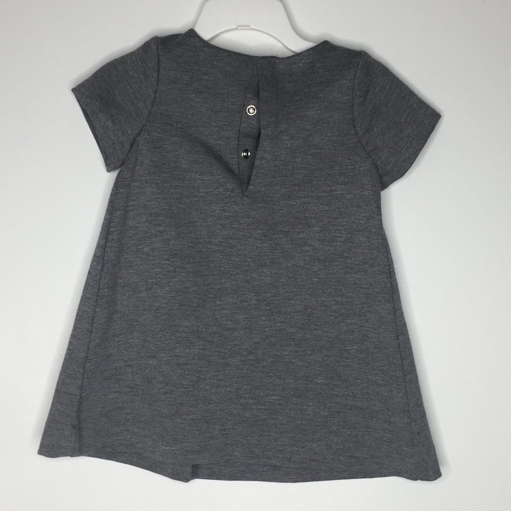 Jacadi Paris, 18mo. girl's grey a-line dress. - Picture 2 of 7